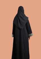 baraqah female black color modest fashion abaya for women 