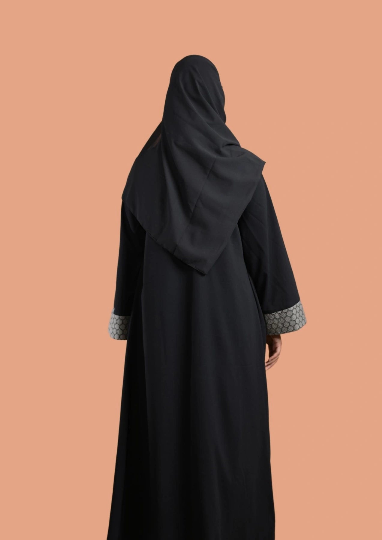 baraqah female black color modest fashion abaya for women 