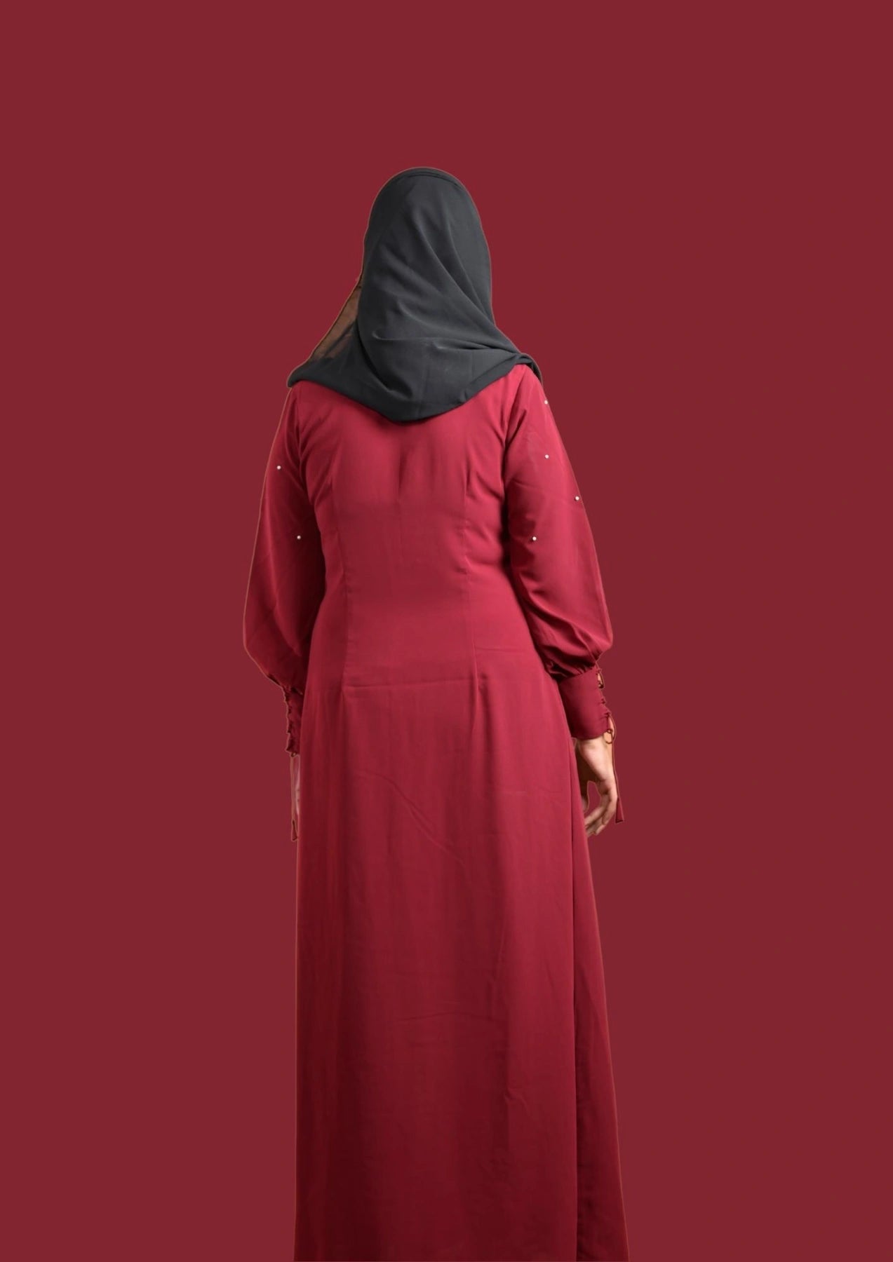 Maroon Color Abaya