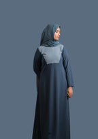 baraqah female blue color modest fashion abaya for women 