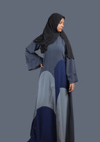 baraqah female blue color modest fashion abaya for women 