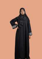 baraqah female black color modest fashion abaya for women 