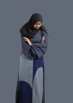 baraqah female blue color modest fashion abaya for women 