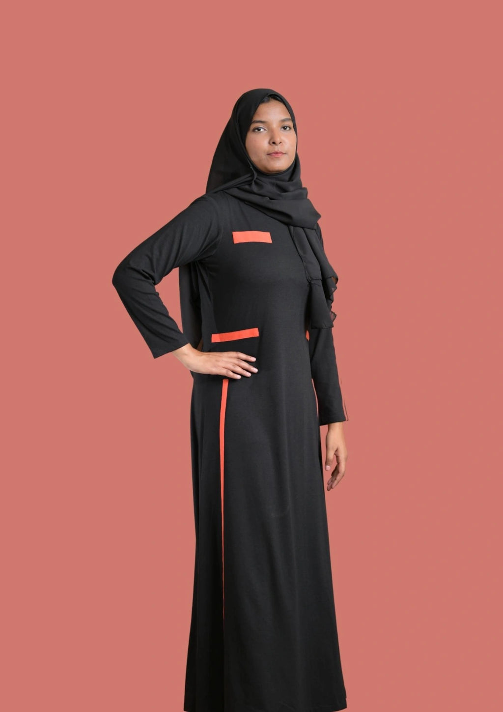 baraqah female modest fashion black abaya for girls 