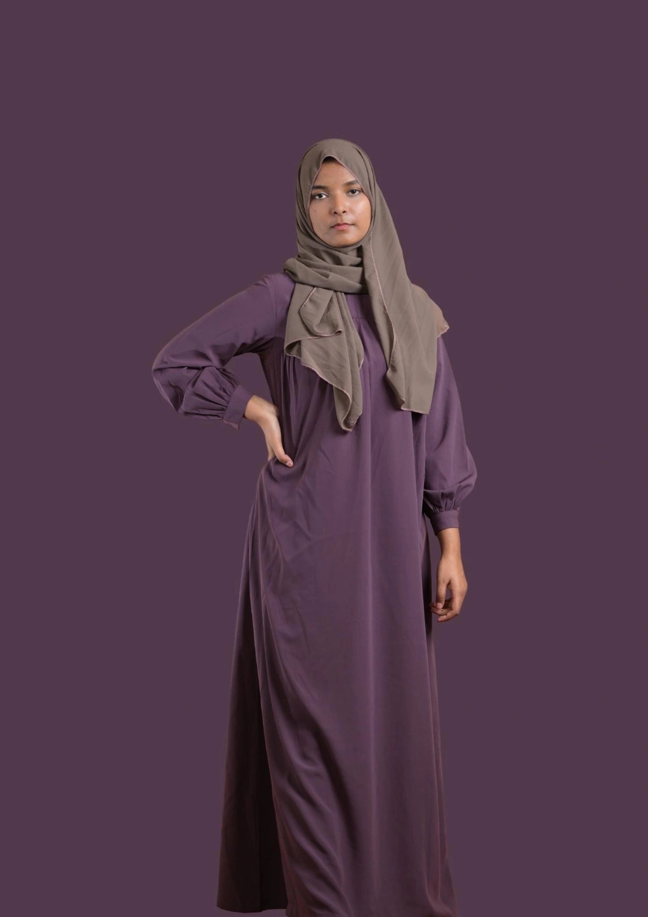 Imperial Purple Color Abaya