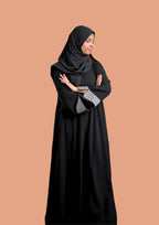 baraqah female black color modest fashion abaya for women 