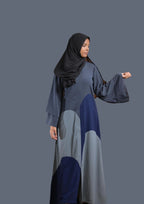 baraqah female blue color modest fashion abaya for women 