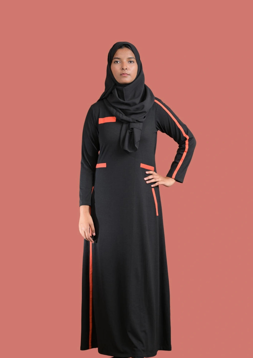 baraqah female modest fashion black abaya for girls 