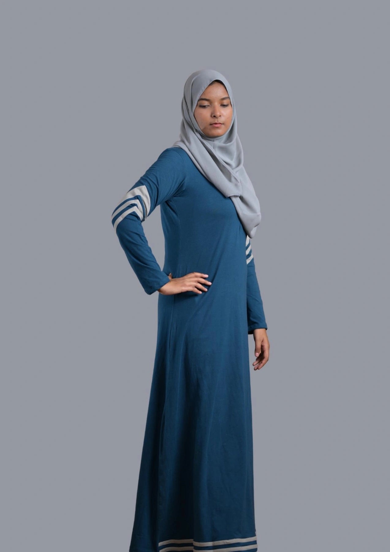 Teal Blue Sportswear Abaya