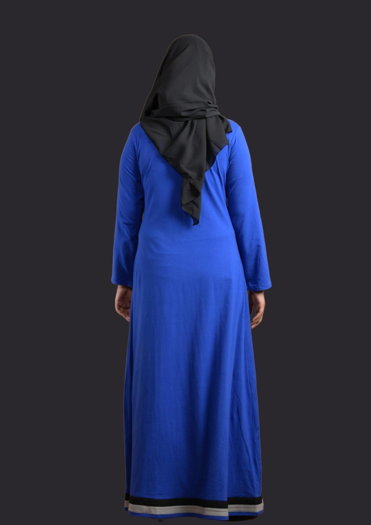 baraqah modest fashion blue abaya for women