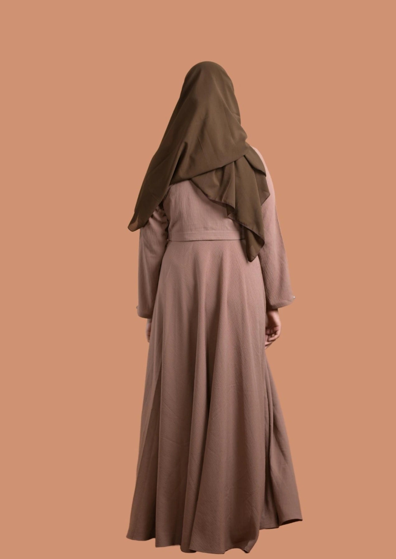 Beige Jacket Type Abaya
