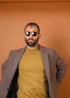 baraqah ash grey winter overcoat for men