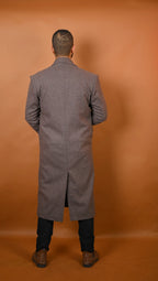 baraqah ash grey winter overcoat for men