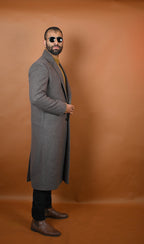 baraqah ash grey winter overcoat for men