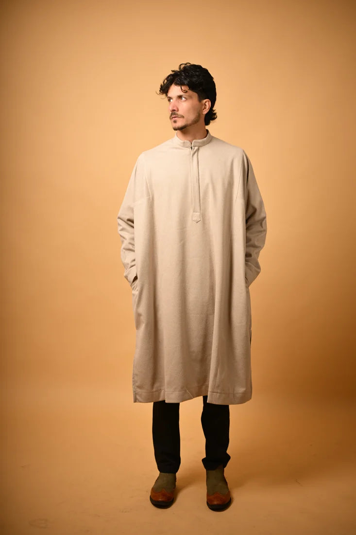 Beige Dotted Pheran