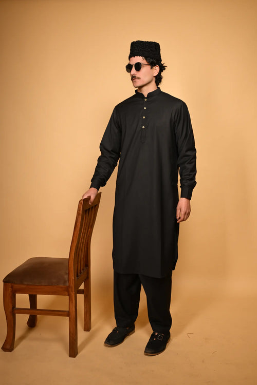 black tamtadu kameez shalwar for men 