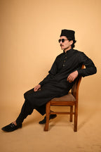 black tamtadu kameez shalwar for men 