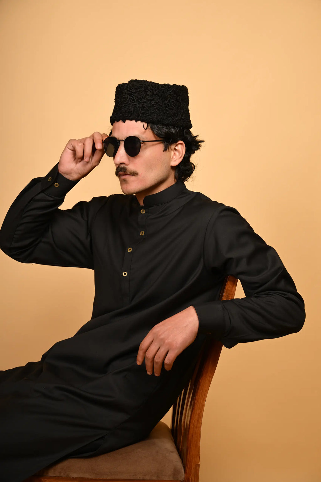 black tamtadu kameez shalwar for men 