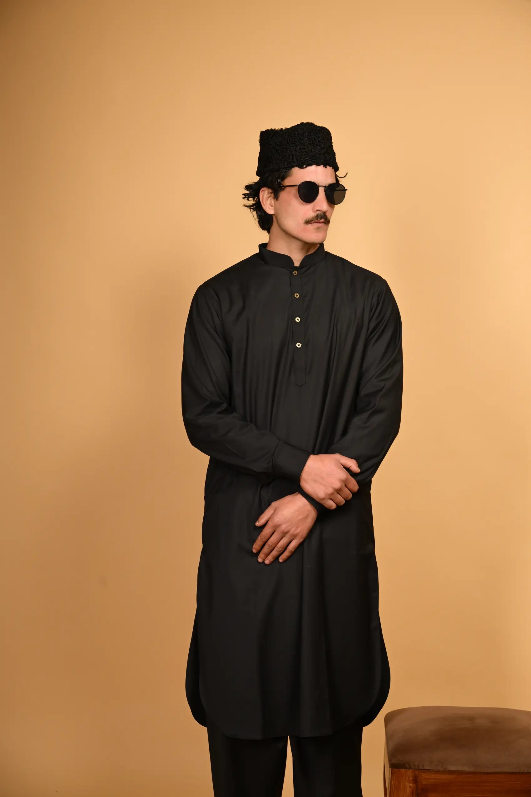 black tamtadu kameez shalwar for men 