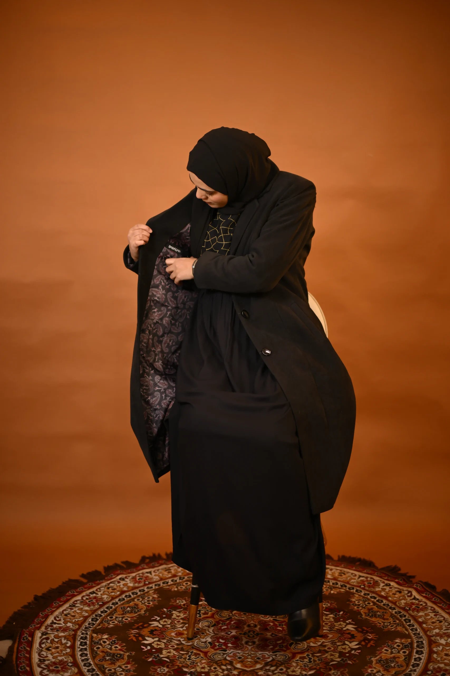 Charcoal Black Overcoat