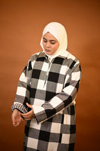 Black & White kashmiri Traditional Pheran