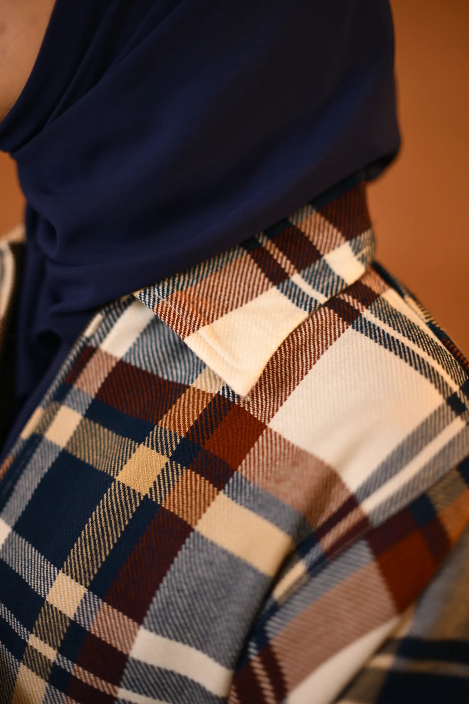 Blue Checkered kashmiri Traditional Pheran