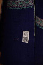 baraqah pure pashmina blue color shawl for female