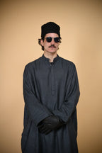 baraqah blue houndstooth winter pheran 