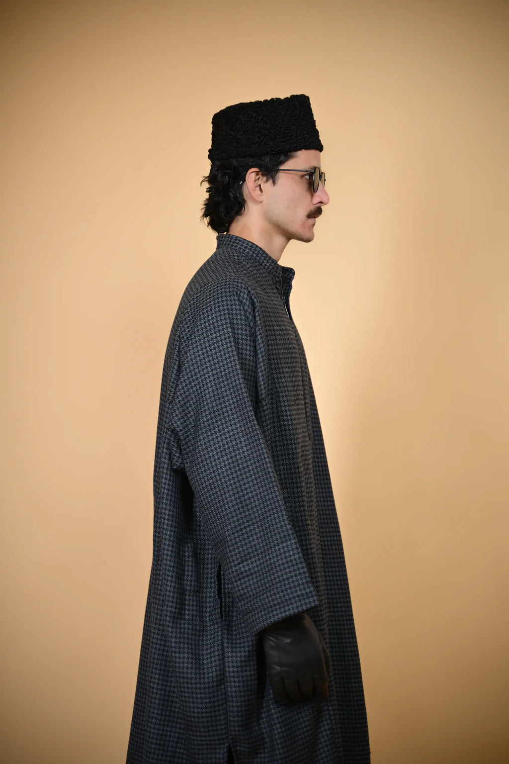 baraqah blue houndstooth winter pheran 