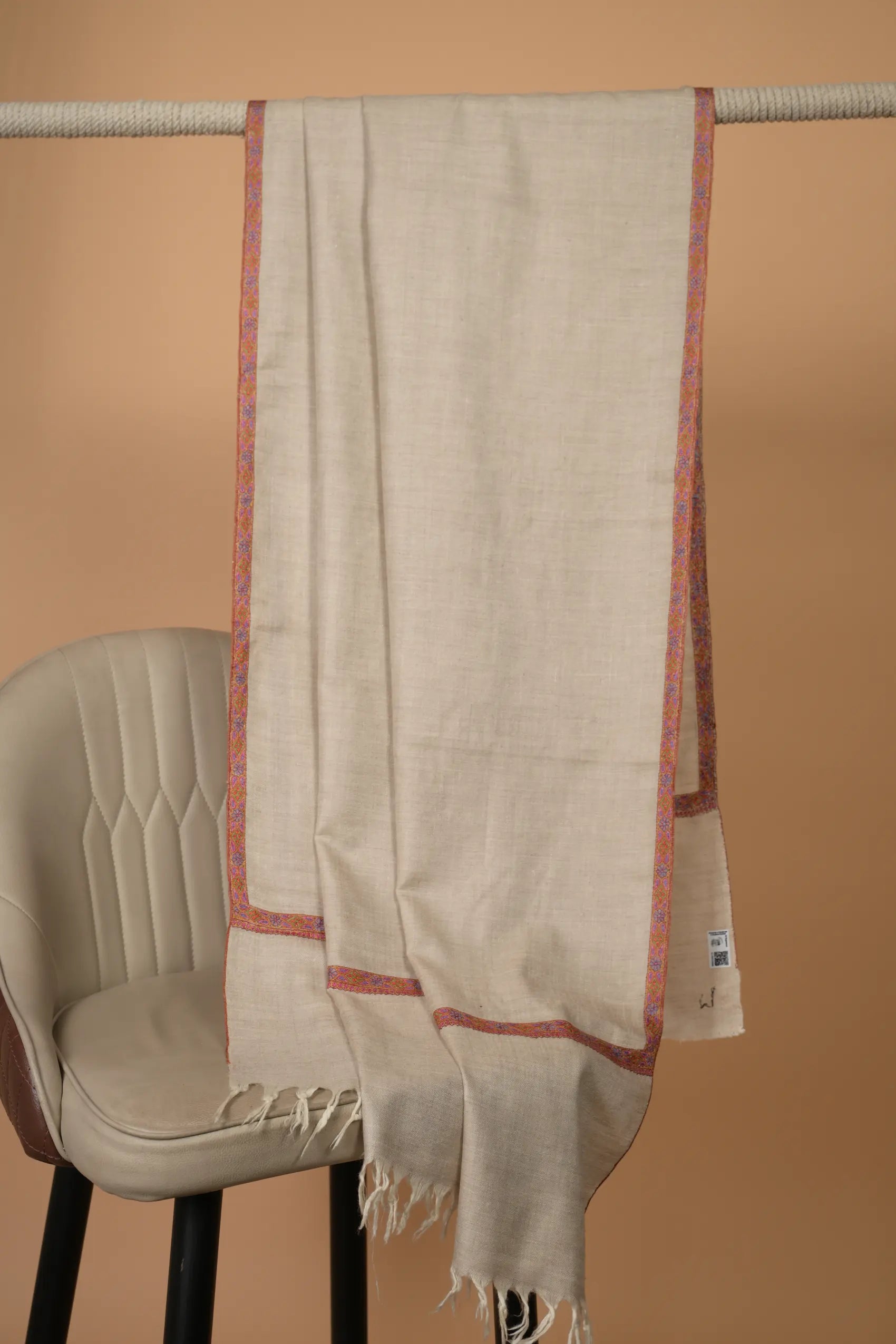 border embriodered pashmina shawl for women 