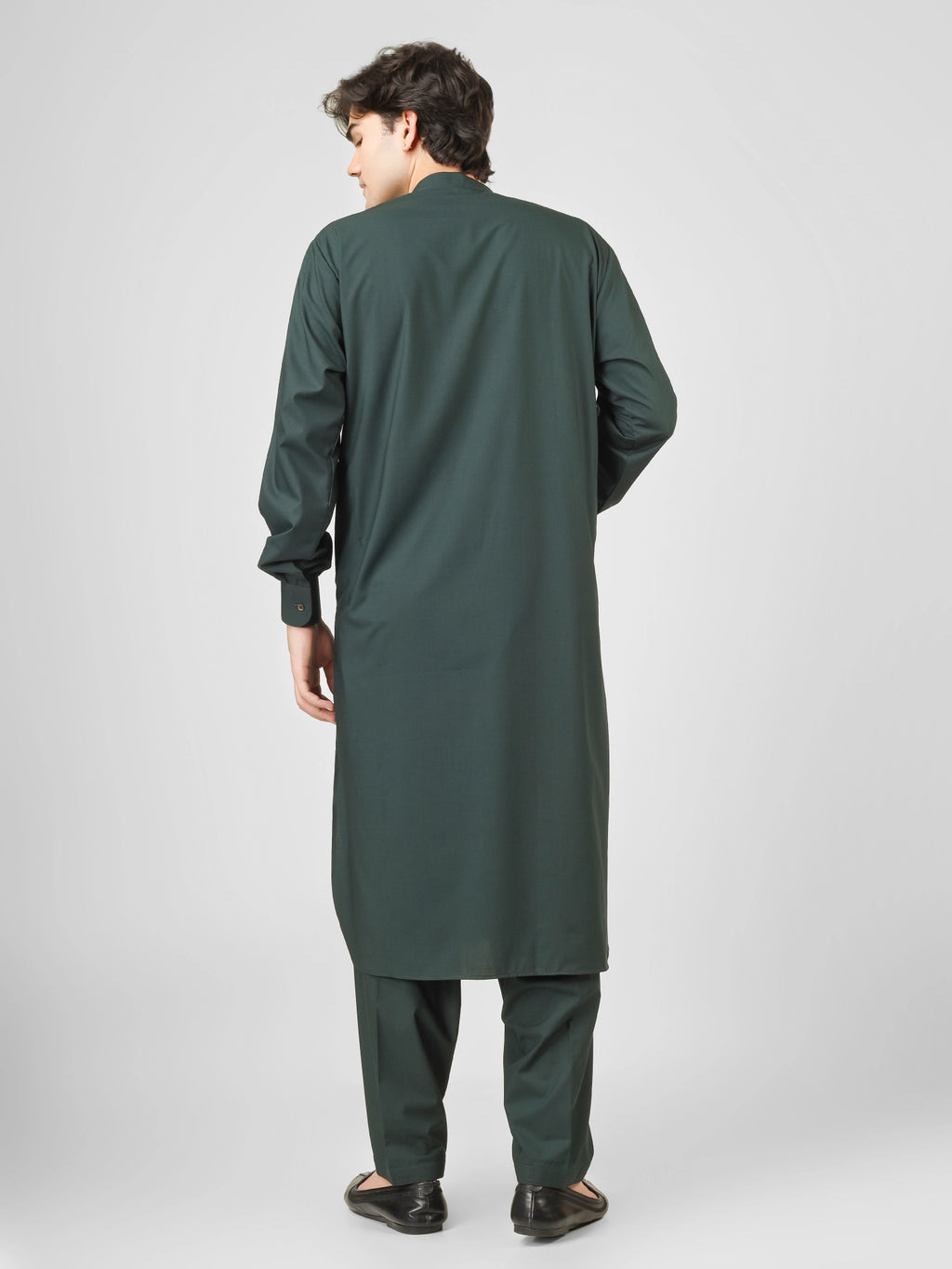 Rasheiq Bottle Green Kameez Shalwar