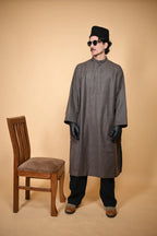 baraqah brown lined pheran for men 