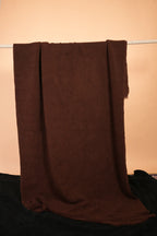brown Furry Handwoven Merino Wool Blanket
