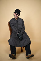 baraqah brown houndstooth men traditional pheran 