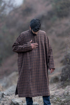 Checkered Rust Brown Pheran