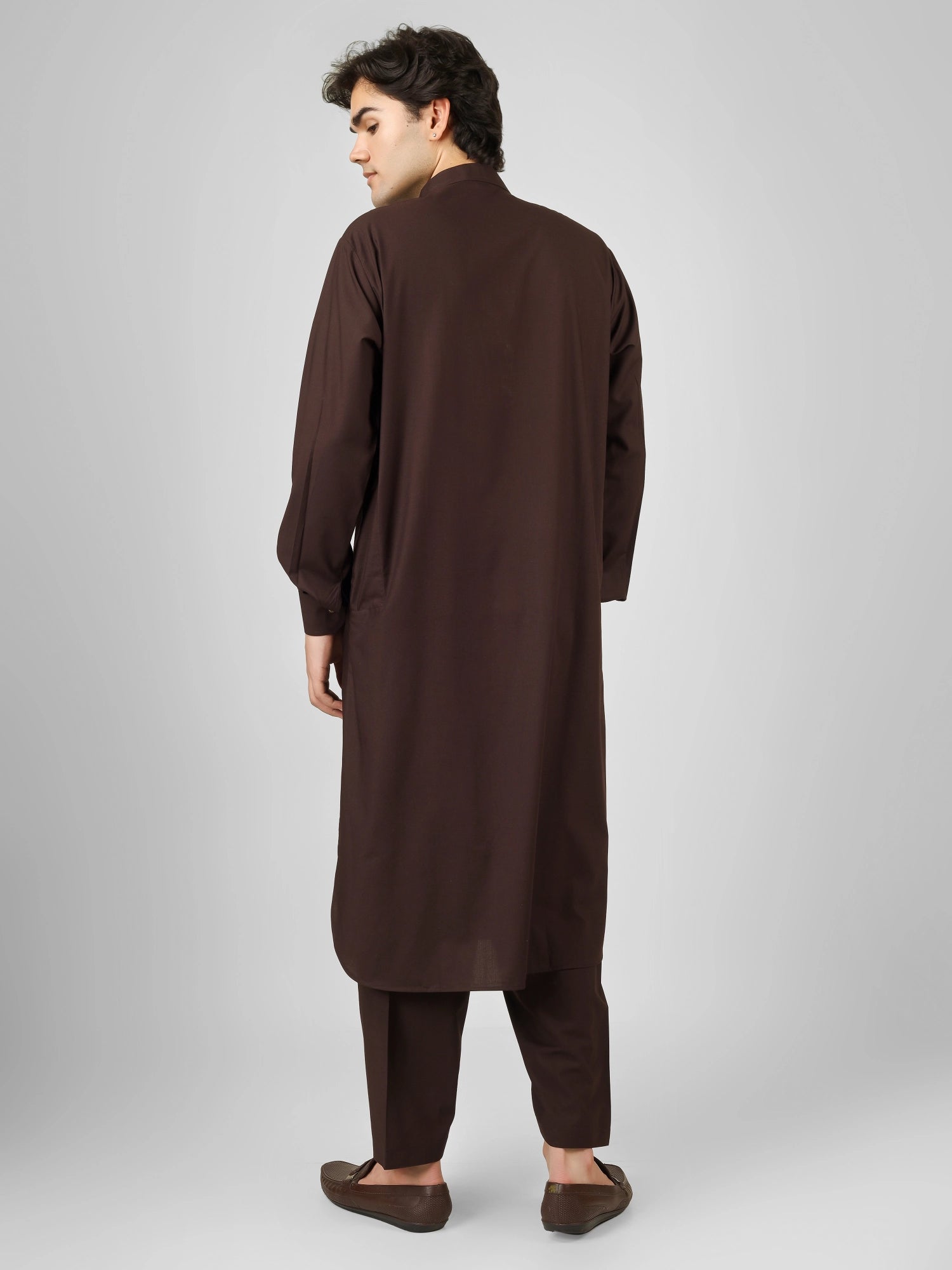 Rasheiq Coffee Brown Kameez Shalwar