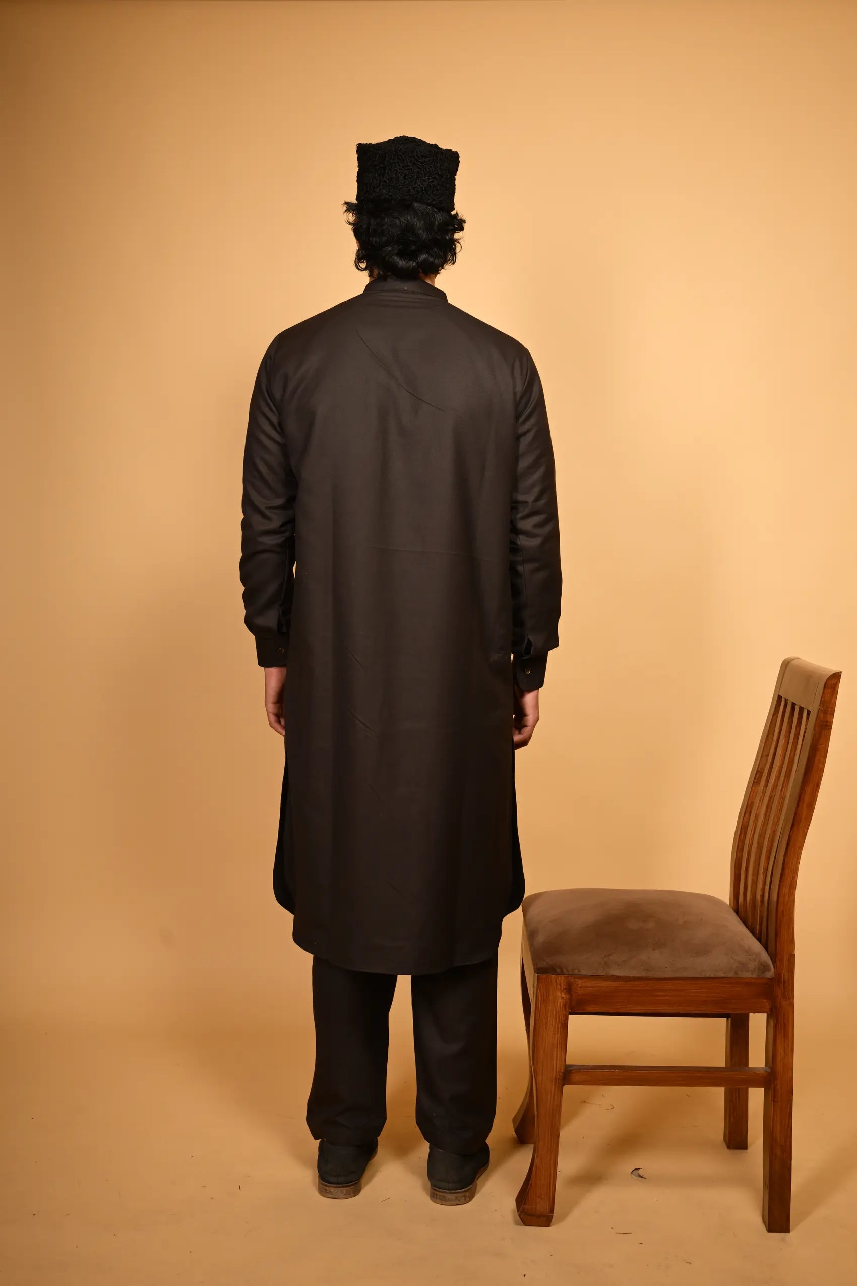 coffee brown pre winter tamtadu kameez shalwaar for men 
