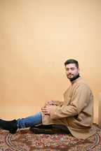 Creme Dotted Kashmiri Pheran