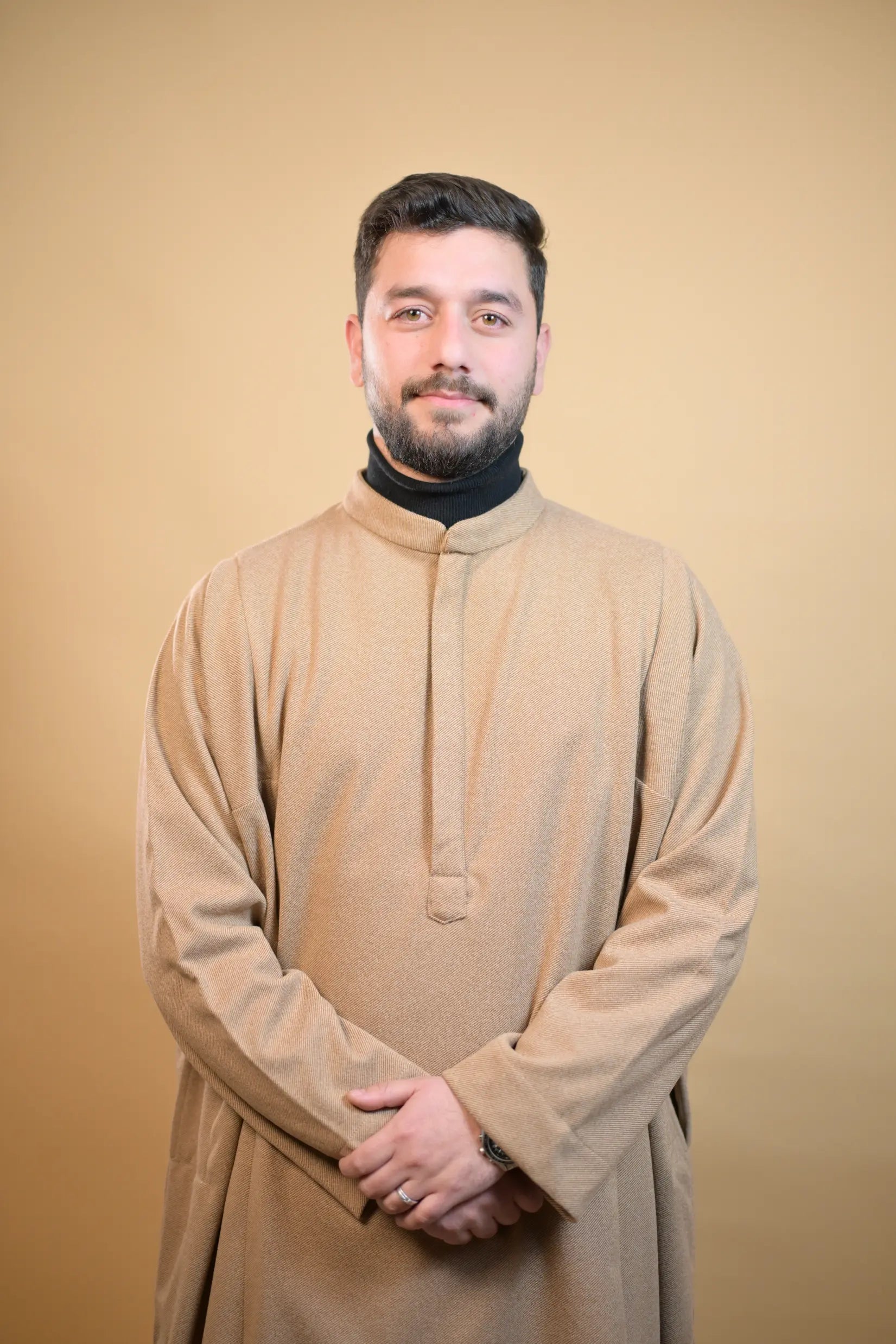 Creme Lined Kashmiri Pheran