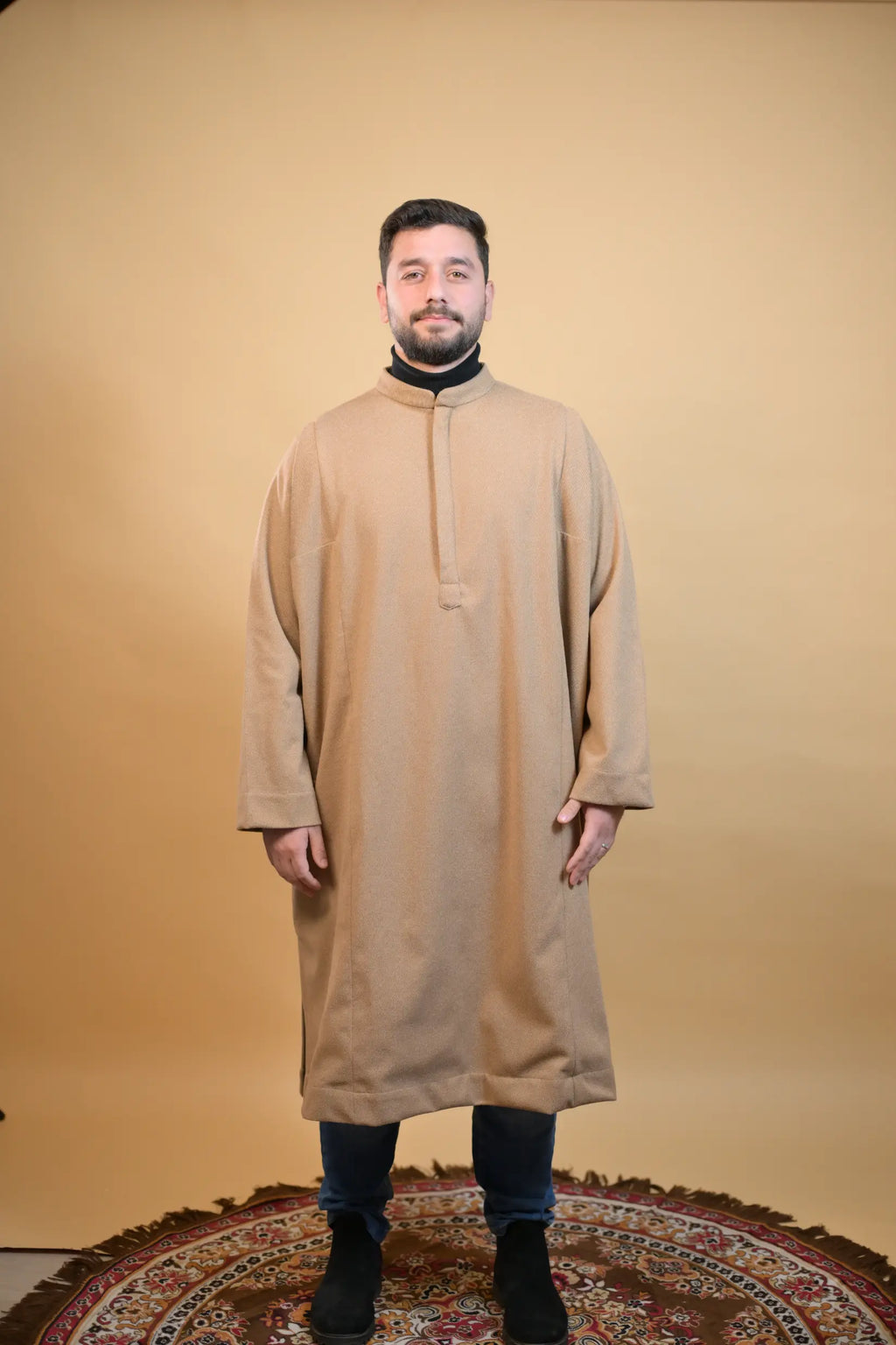 Creme Lined Kashmiri Pheran