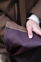 Pecan Brown Fleece Closed Overcoat | Not A Pheran