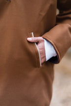 Ochre Mustard Fleece Closed Overcoat | Not A Pheran