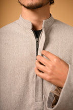 Cremish Grey Herringbone Pheran