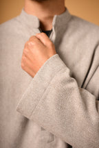 Cremish Grey Herringbone Pheran