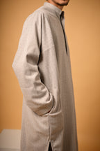 Cremish Grey Herringbone Pheran