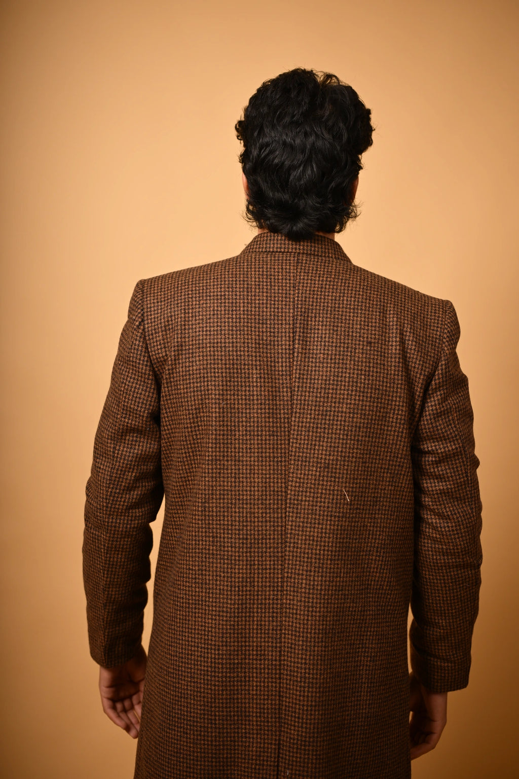 baraqah Coffee Brown winter overcoat for men