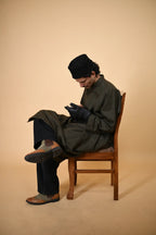 baraqah dark green kashmiri traditional pheran for men 