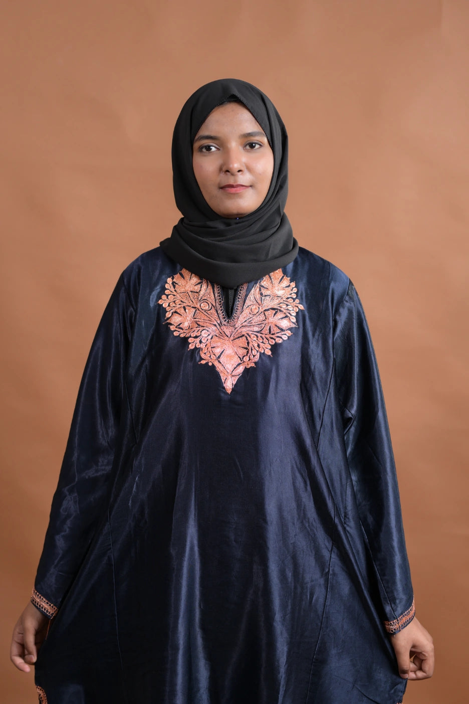 Dark Blue Kashmiri Pheran For Females