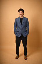 Deep Navy Blue Woollen Blazer