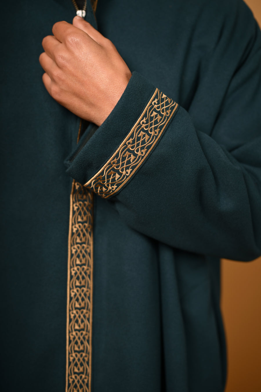 baraqah deep teal men winter pheran 